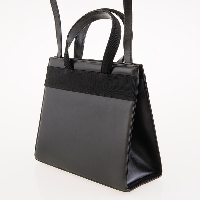 Salvatore Ferragamo, Vara Bow Black Leather and Ribbon Handbag.