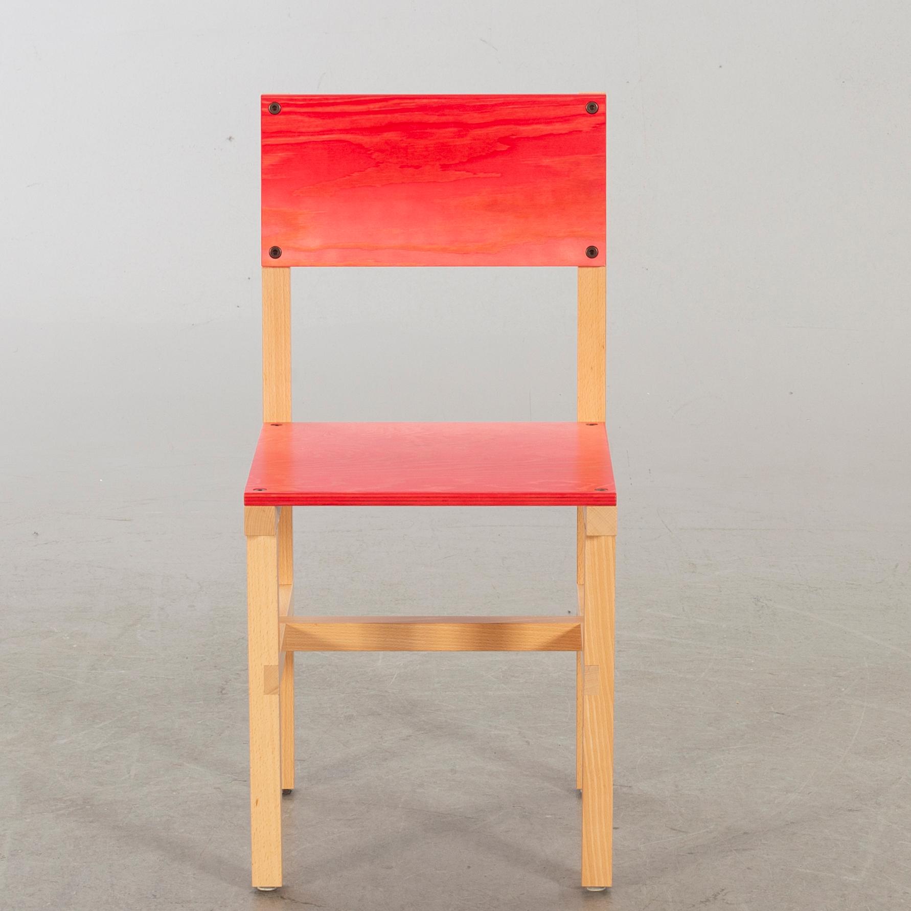 FREDRIK PAULSEN, "Röhsska"Designbaren, stol, Blå Station 2020, Stol 17/102.