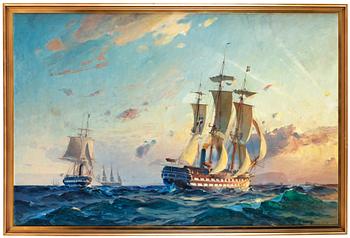 624. Herman af Sillén, Ships at open sea.