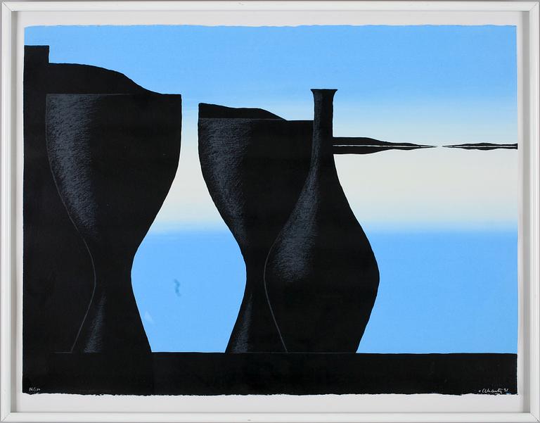 PHILIP VON SCHANTZ, färglitografi, sign o numr 46/150. Dat 1981.