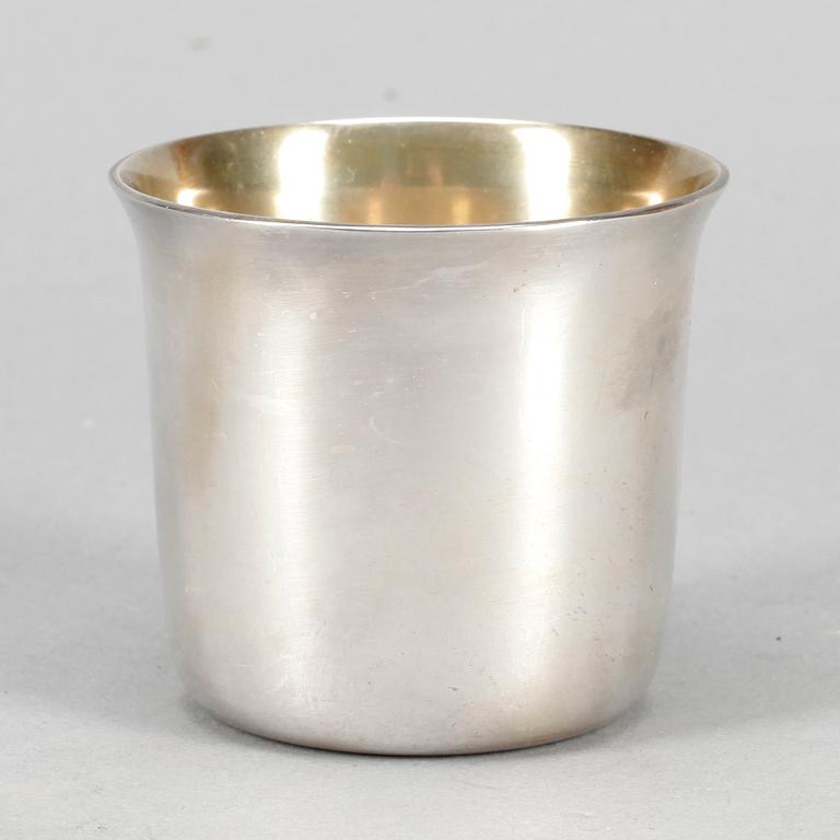 SUPKOPPAR, 6 stycken, silver, CF Carlman Stockholm 1960. Total vikt ca 390 gram.