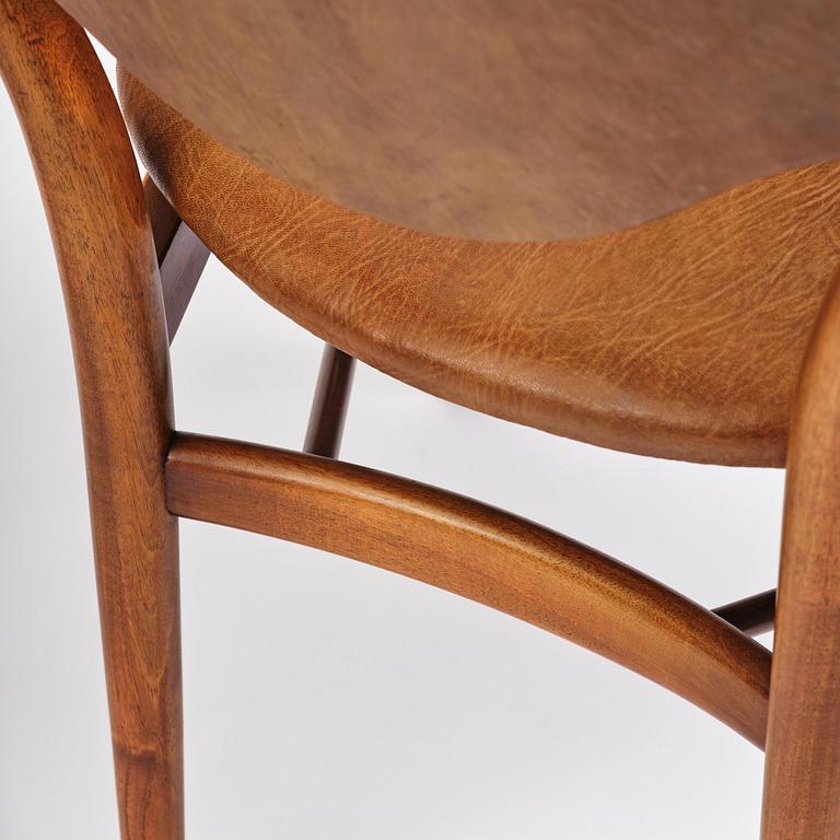 Finn Juhl, a set of four chairs and a pair of armchairs, model "Bo-63" and "Bo-72", Bovirke, Denmark, 1950s-60s.