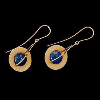 ÖRHÄNGEN, 1 par, 14 k guld samt lapis lazuli.