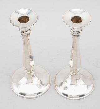 LJUSSTAKAR, 1 par, silver, Kultakeskus Oy, Tavastehus 1930, Finland.