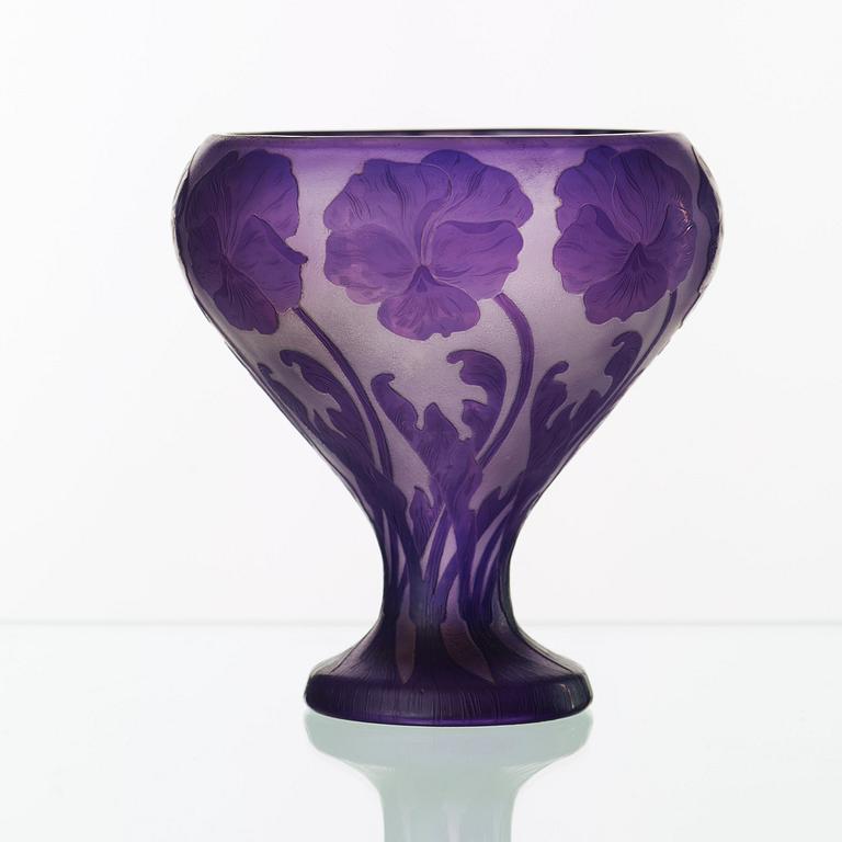 Karl Lindeberg, an Art Nouveau cameo glass vase, Kosta.