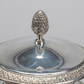 A 20th century silver four piece tea service, unknown makers mark weight ca 1743 gr.