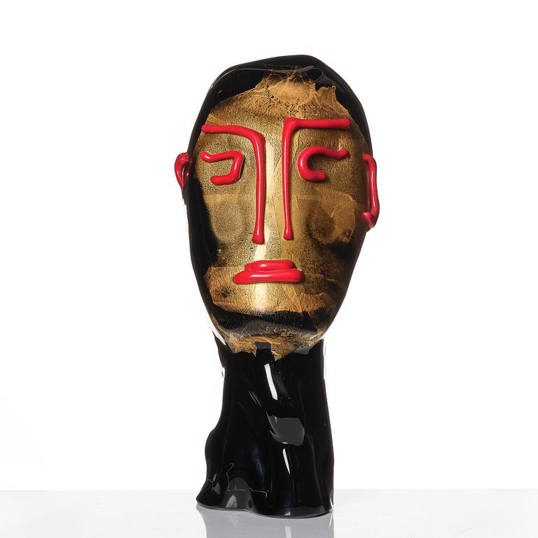 Luigi Benzoni, a glass sculpture of a head, Berengo Studio, Italy 2006.