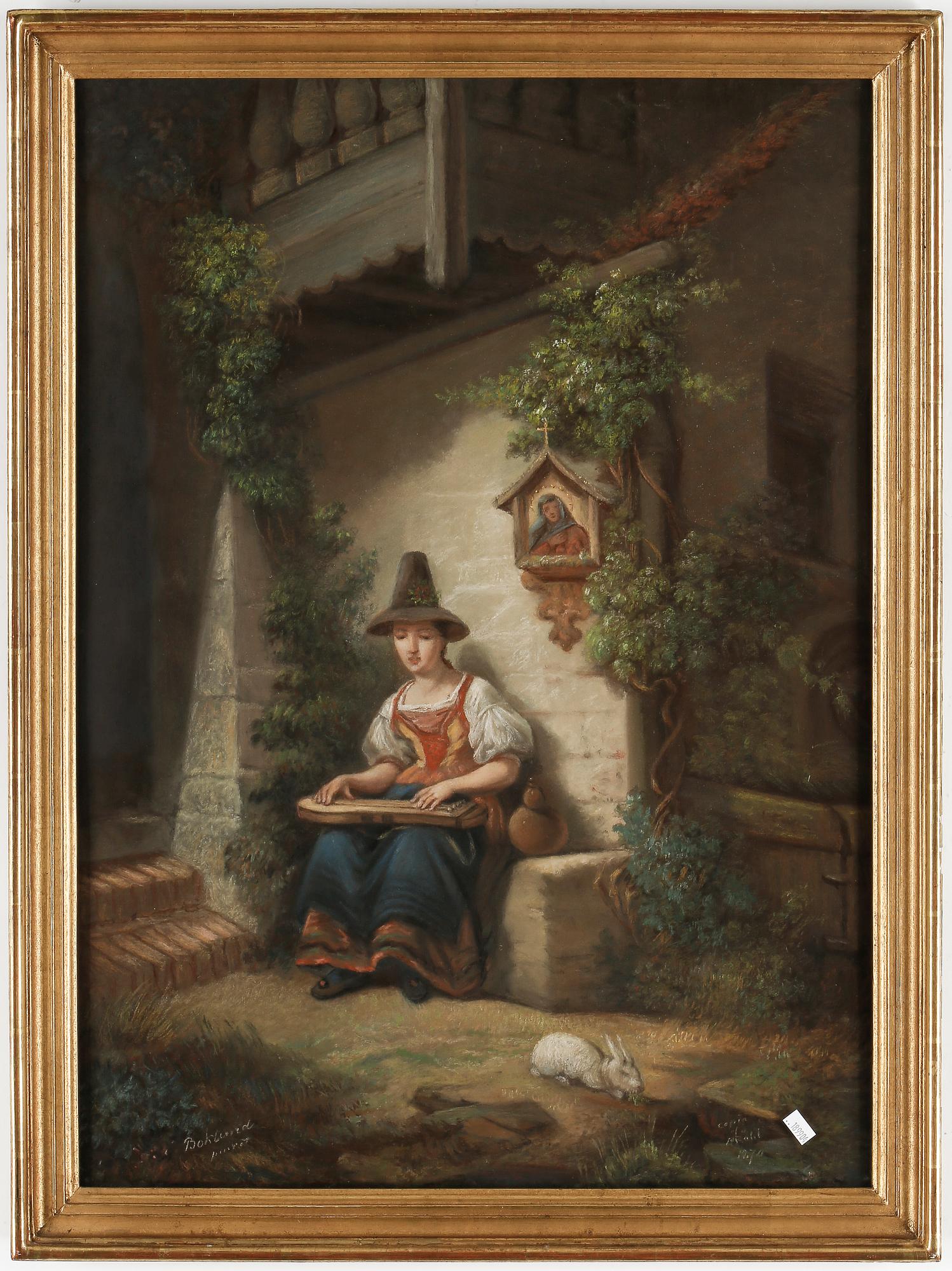 OKÄND KONSTNÄR, kopia efter, otydligt signerad, tidigt 1900-tal.