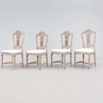 STOLAR, 4 stycken, gustavianska, 1700-talets slut.