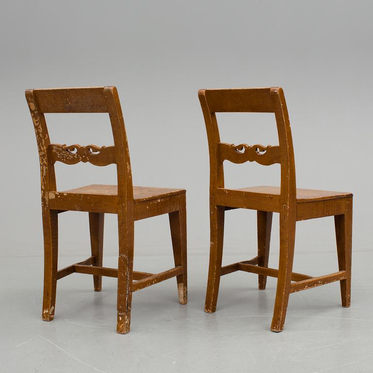 STOLAR 6 st, allmoge. 1800-talets andra hälft.