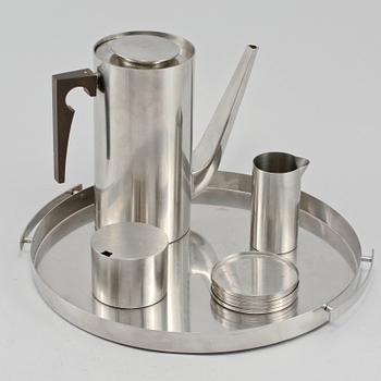 SERVISUPPSÄTTNING, 9 delar, "Cylinda-Line", Arne Jacobsen, Stelton, 1900-talets andra hälft.