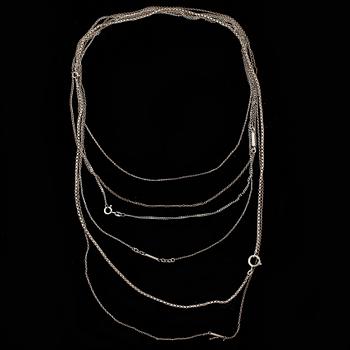 PARTI SMYCKEN, 30 delar, silver, bla jugend och WA Bolin o Borgila. 1900-tal. Totalvikt ca236g.