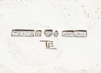 BÄGARE, 12 st, silver, Tebon, 1976. Vikt ca 664 gram.