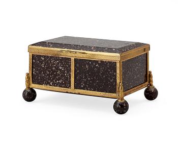 743. A Swedish 19th century porphyry box.