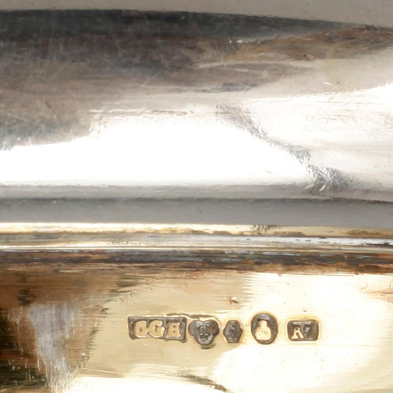 DRYCKESKANNA, silver, CG Hallberg, Stockholm 1919, vikt ca 844 gram.