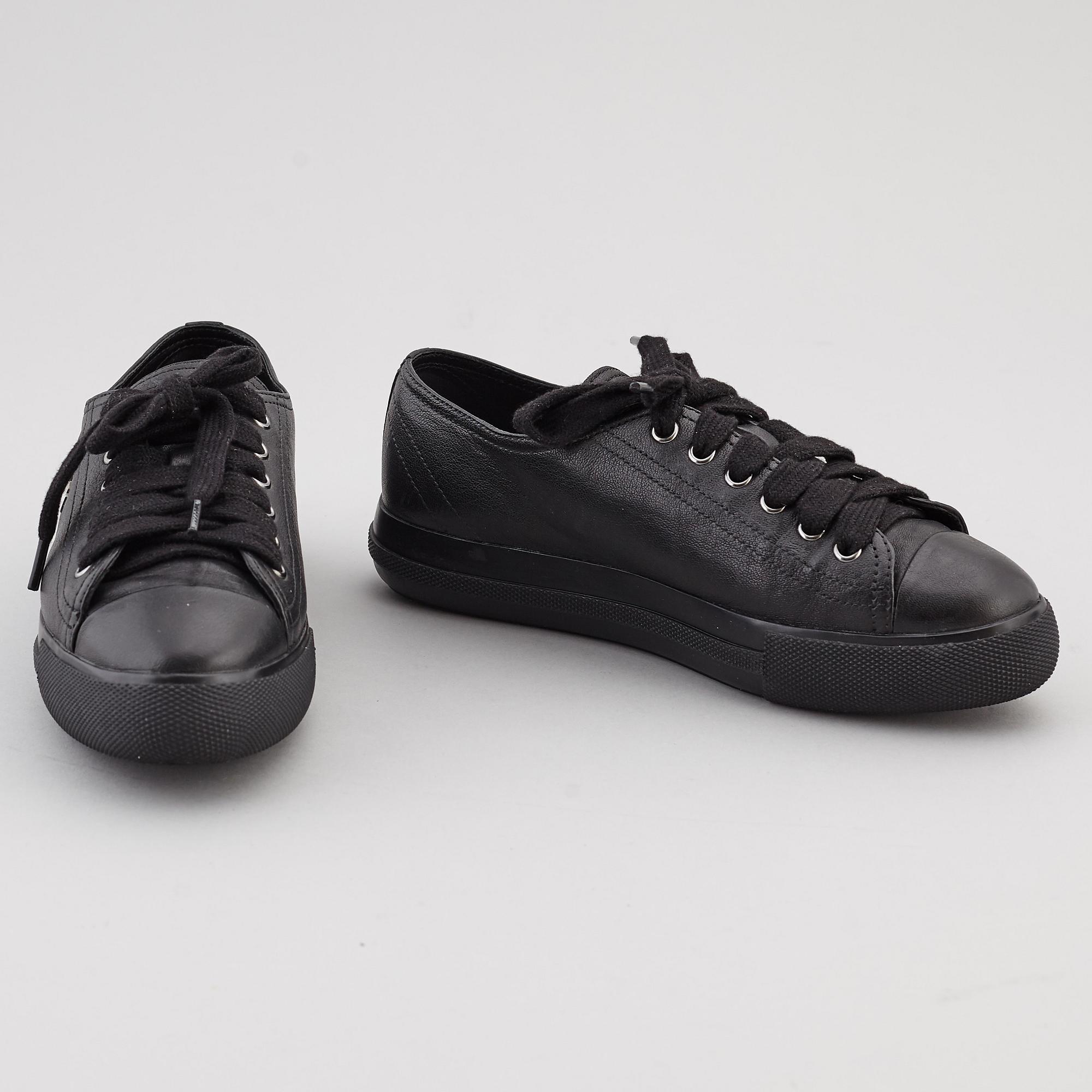 PRADA, two pairs of leather sneakers, size 35,5.