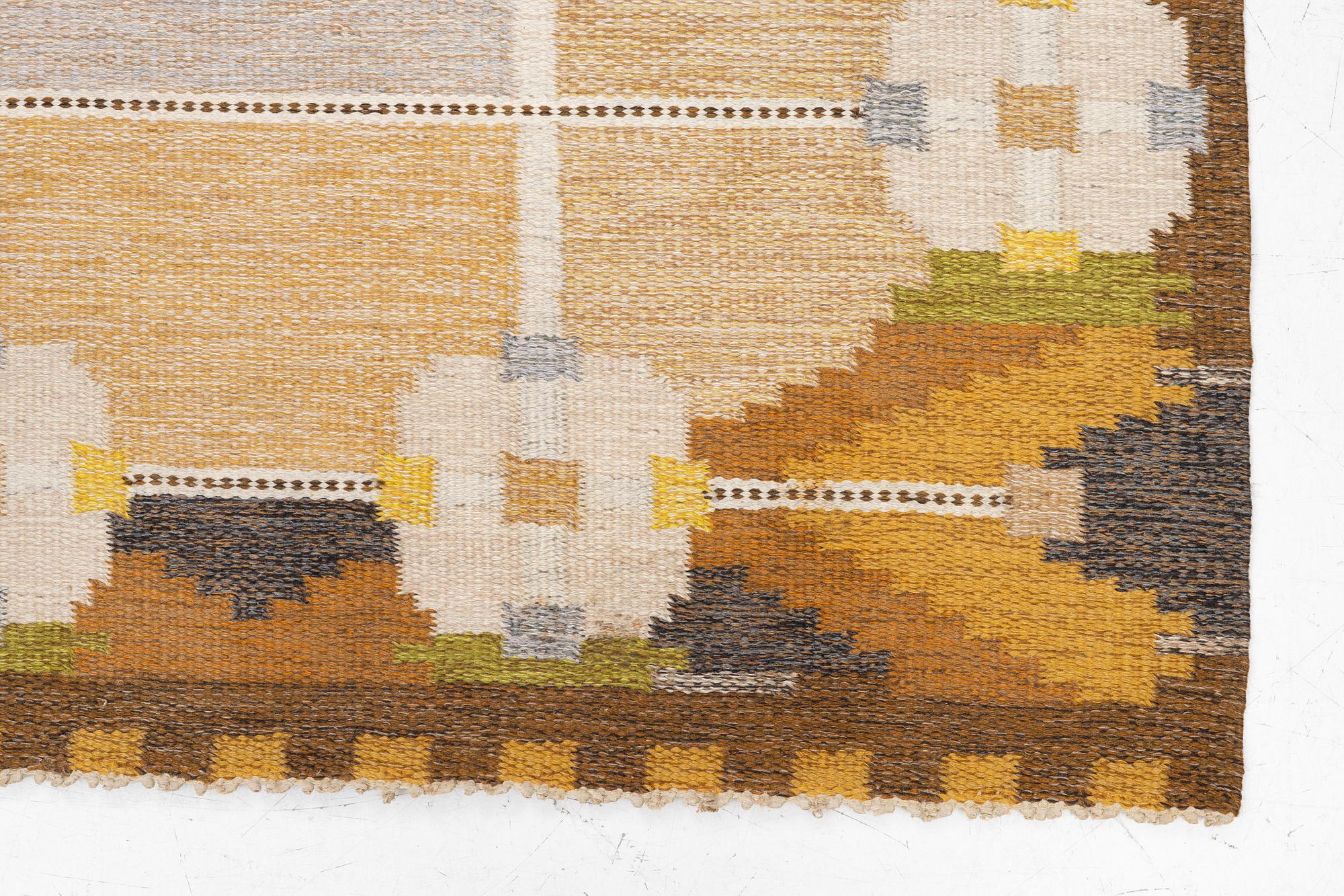 Ingegerd Silow, a flat weave rug, c. 202 x 137 cm.