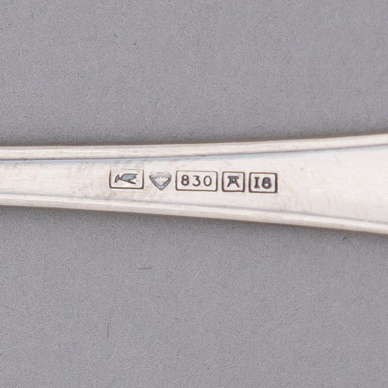 A 131-piece set of 'Suomi' silver cutlery, Suomen Kultaseppä oy/ Kultateollisuus oy, Turku 1927-1991.