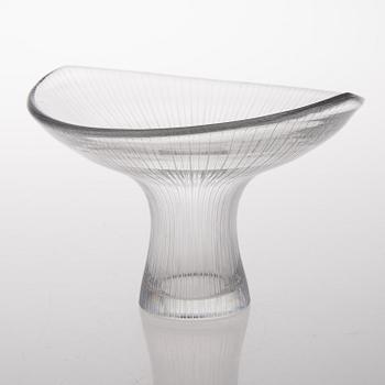 A line cut glass vase, signed Tapio Wirkkala Iittala -55.