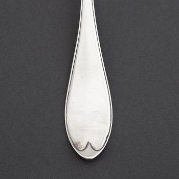 Lars Magnus Holm, matskedar 6 st, silver, Kristianstad 1822.