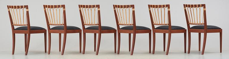 JOSEF FRANK, stolar 6 st, Firma Svenskt Tenn.