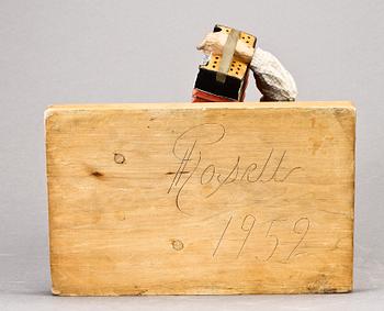 HERMAN ROSELL, skulptur, trä, sign och dat 1952.