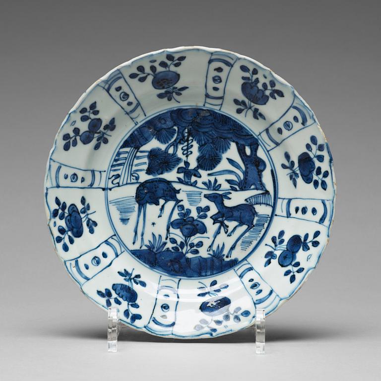 A set of ten blue and white dishes, Ming dynasty, Wanli (1572-1620).