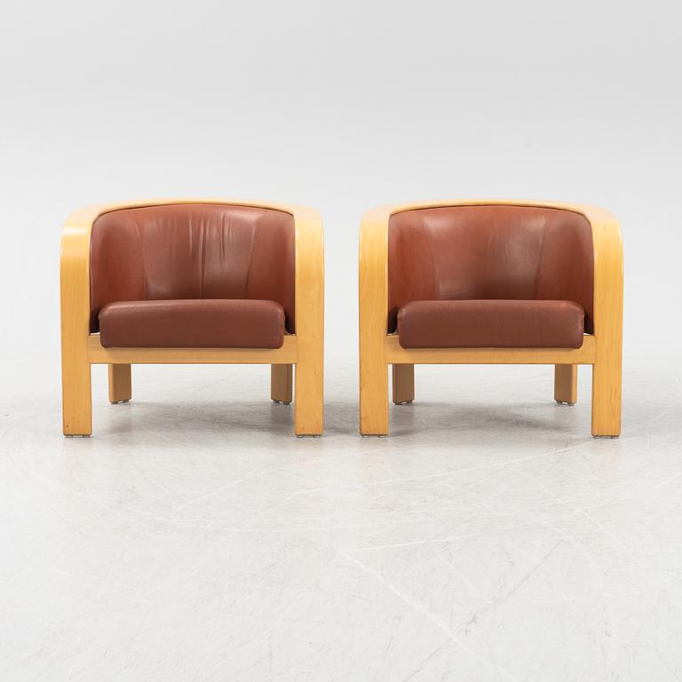 Björn Hultén, a pair of 'Barbro' lounge chairs, Gärsnäs, model designed in 1972.