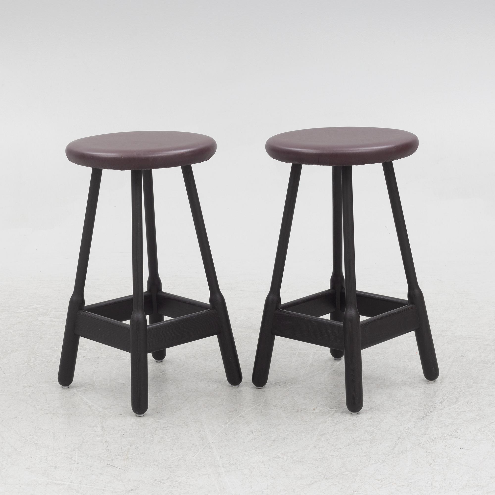 Chris Martin, a pair of 'Albert Bar Stools', Massproductions.