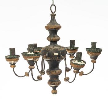 Candle holder. Folk art, Jämtland, late 19th century.