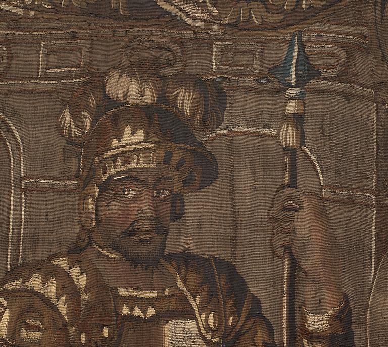 VÄVD TAPET, gobelängteknik. 292 x 406 cm. Flandern 1600-tal.