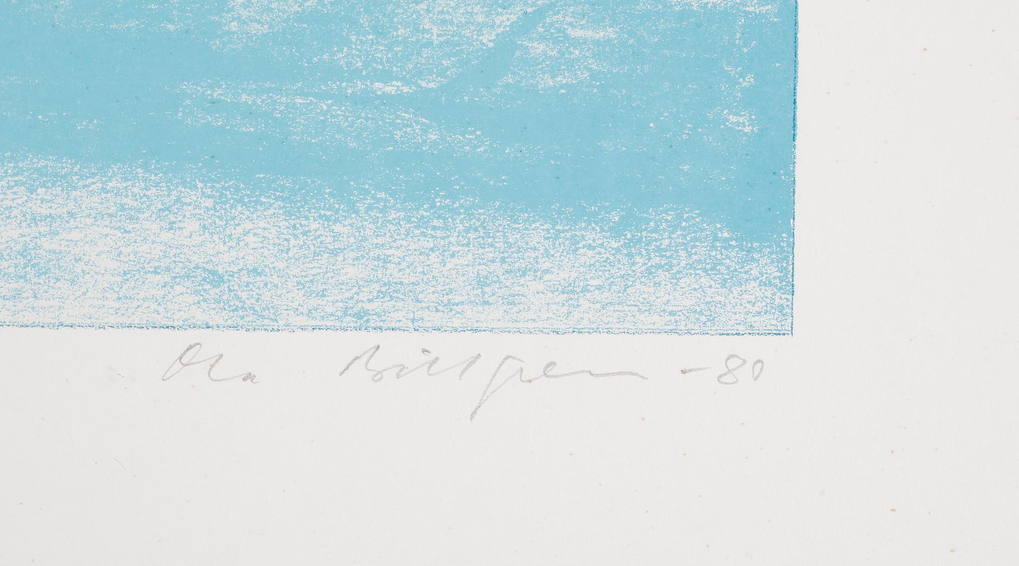 OLA BILLGREN, färglitografi, sign o dat -80. Numr 29/260.