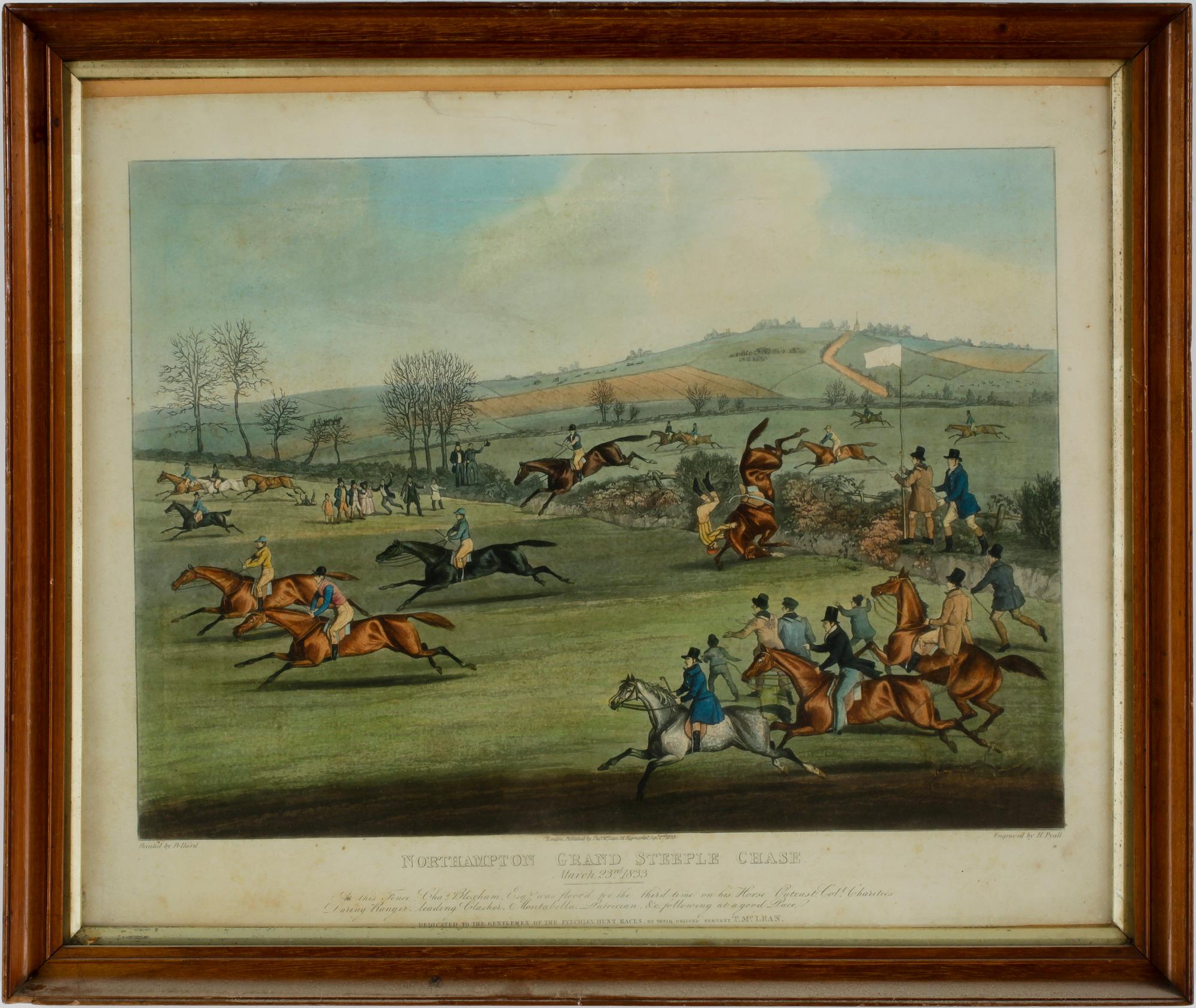 KOLORERADE TRYCK, 6 st, England, 1800-tal.