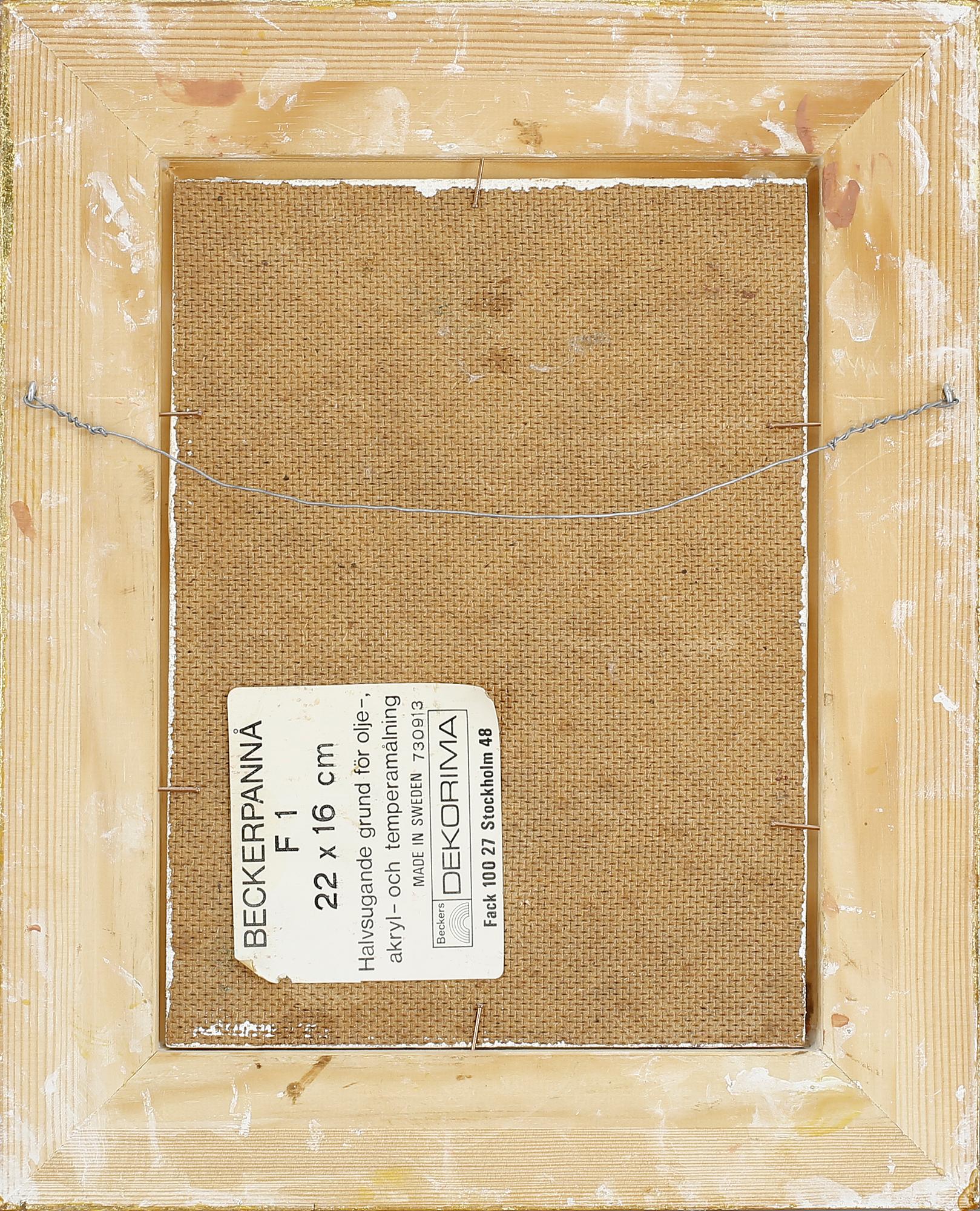 OLLE NORDBERG, olja på pannå, signerad.