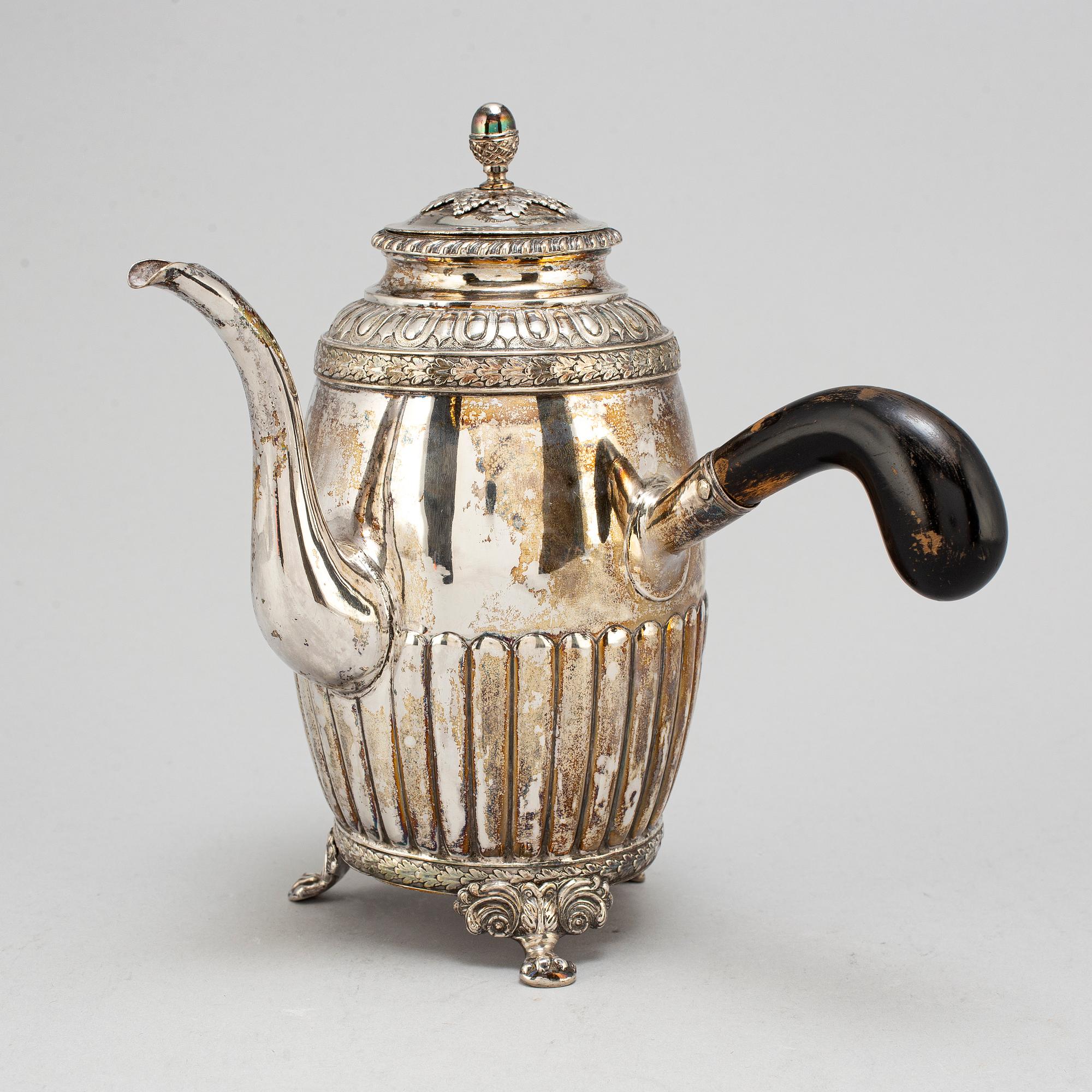 Johan Petter Grönvall, a silver coffee pot, Stockholm 1833.