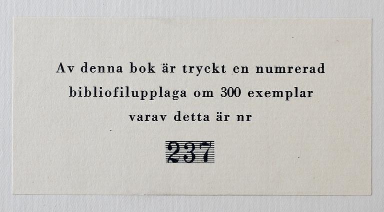 BOK, "Byggnadskonsten i Sverige, sengotik och renässans 1400-1650" av Erik Lundberg, numr bibliofiluppl 237/300. 1948.