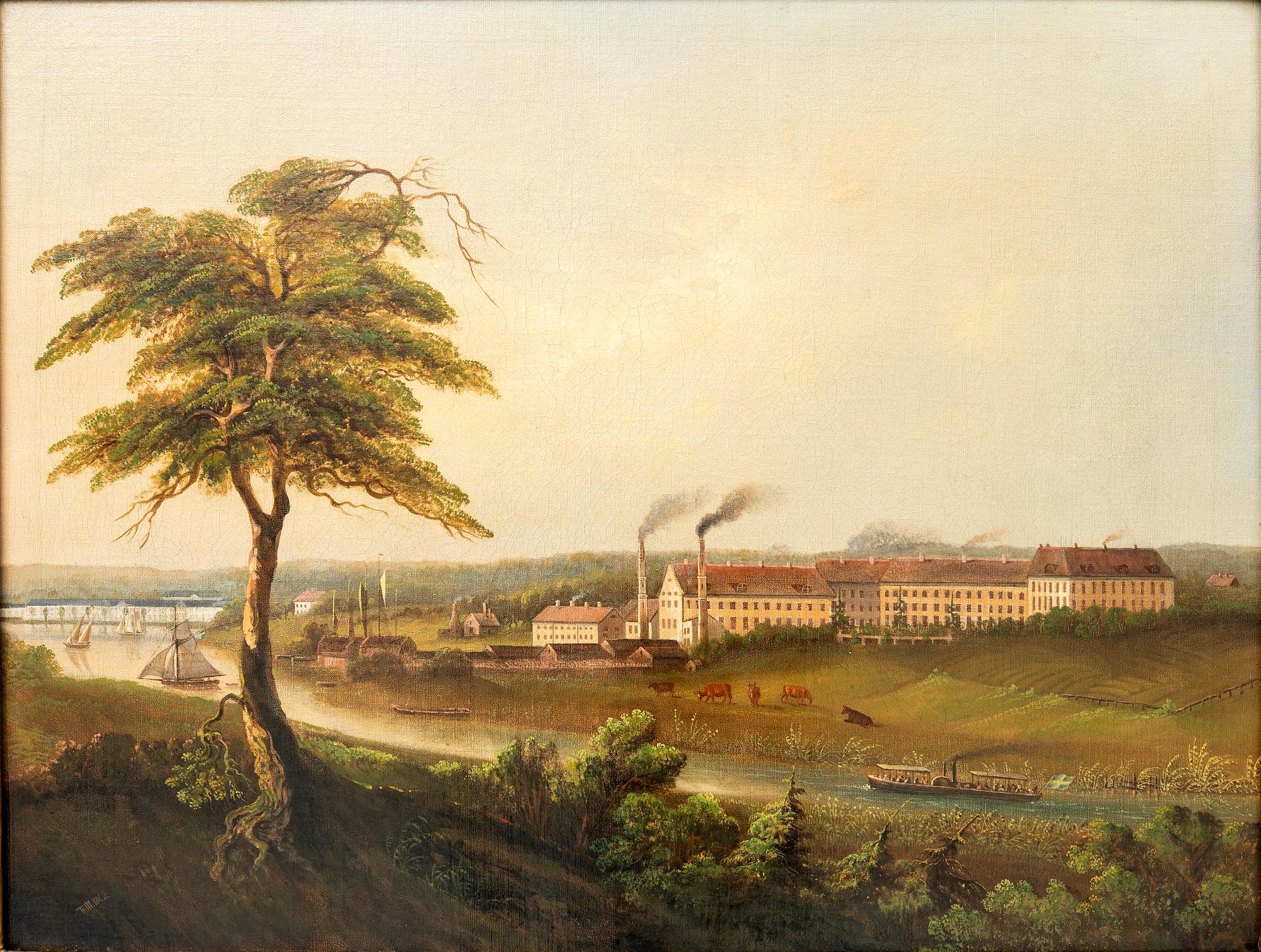 Okänd konstnär, Motiv över AB Rörstrands Fabriker i Stockholm under 1800-talets andra hälft.