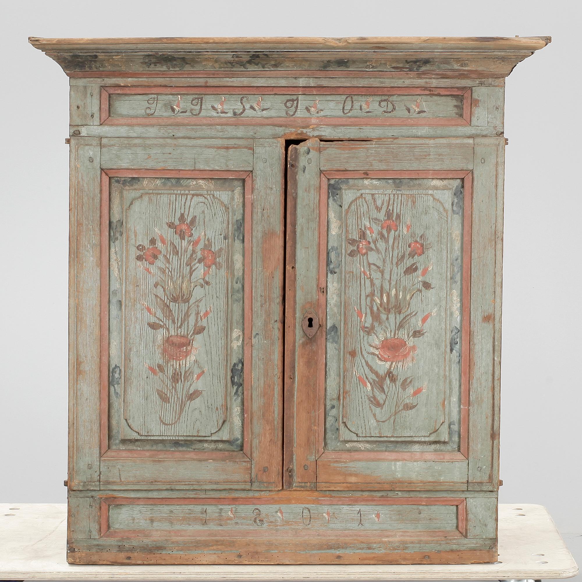 SKÅP, allmoge, daterat 1801.