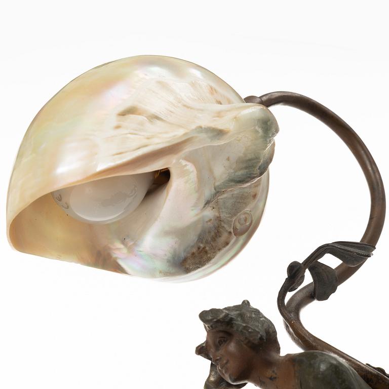 Ludwig Beck, bordslampa, "Bonjour", Art Nouveau, tidigt 1900-tal.