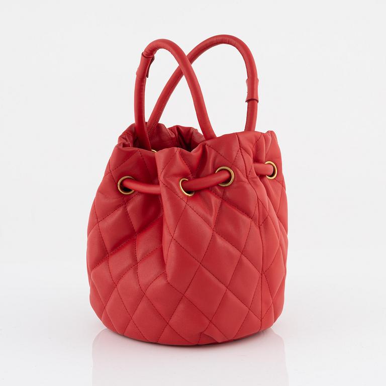 Balenciaga, A 'Small Quilted Leather B Bucket Bag'.