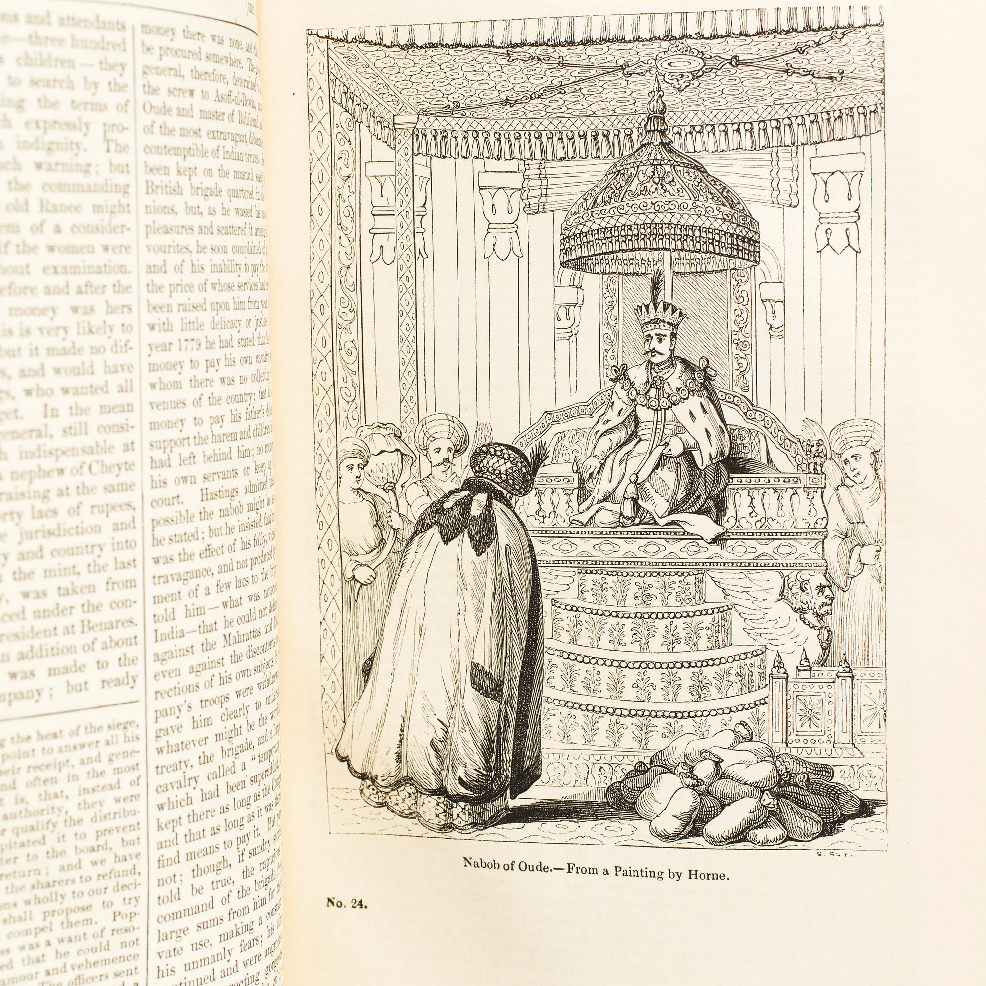 BOOK, 2+1 volumes, about India, among others, Mac Farlane "Indian Empire" part 1+2, 1844.