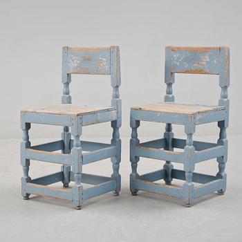 STOLAR, ett par, allmoge, 1800-tal.