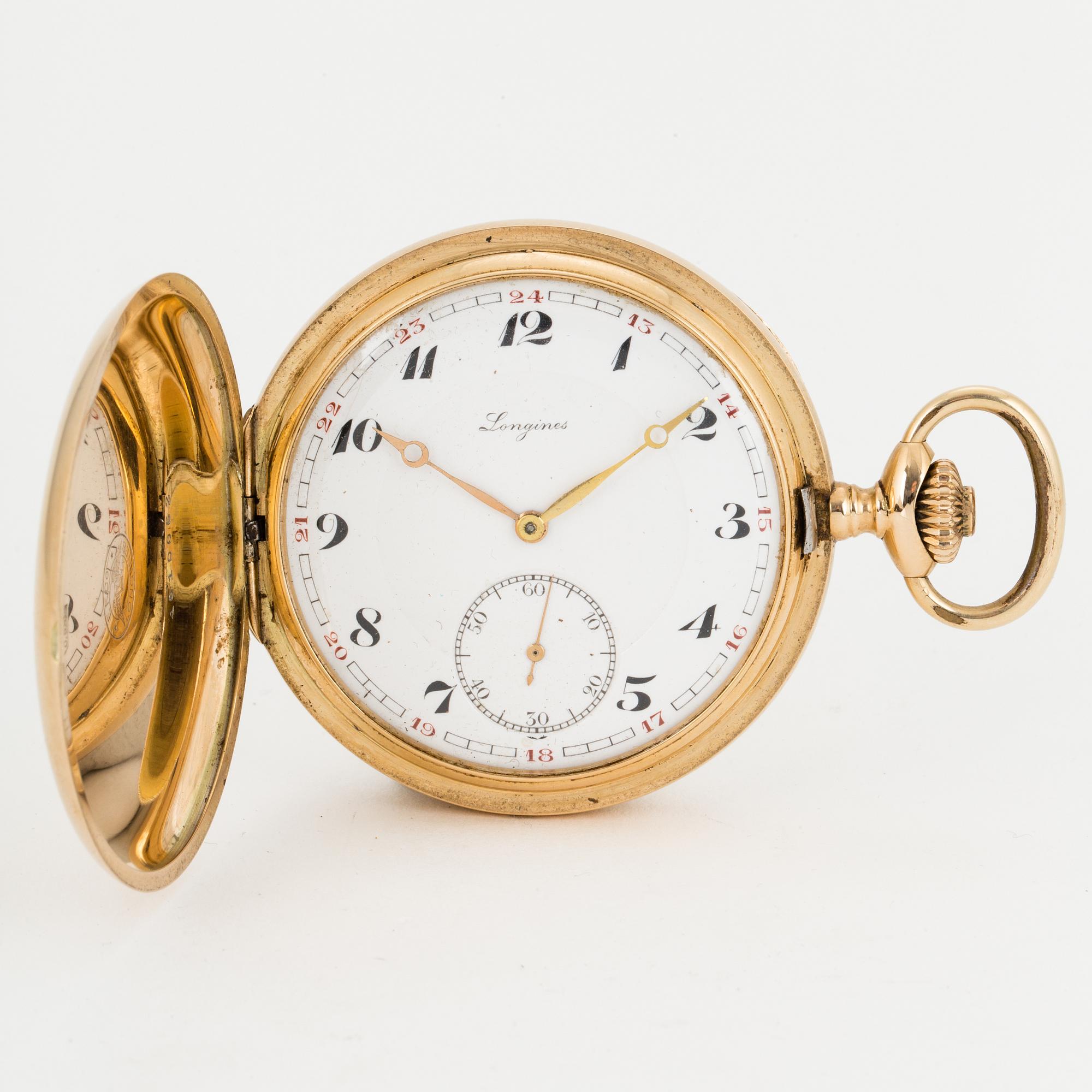 LONGINES, pocket watch, hunting case, 50,5 mm,