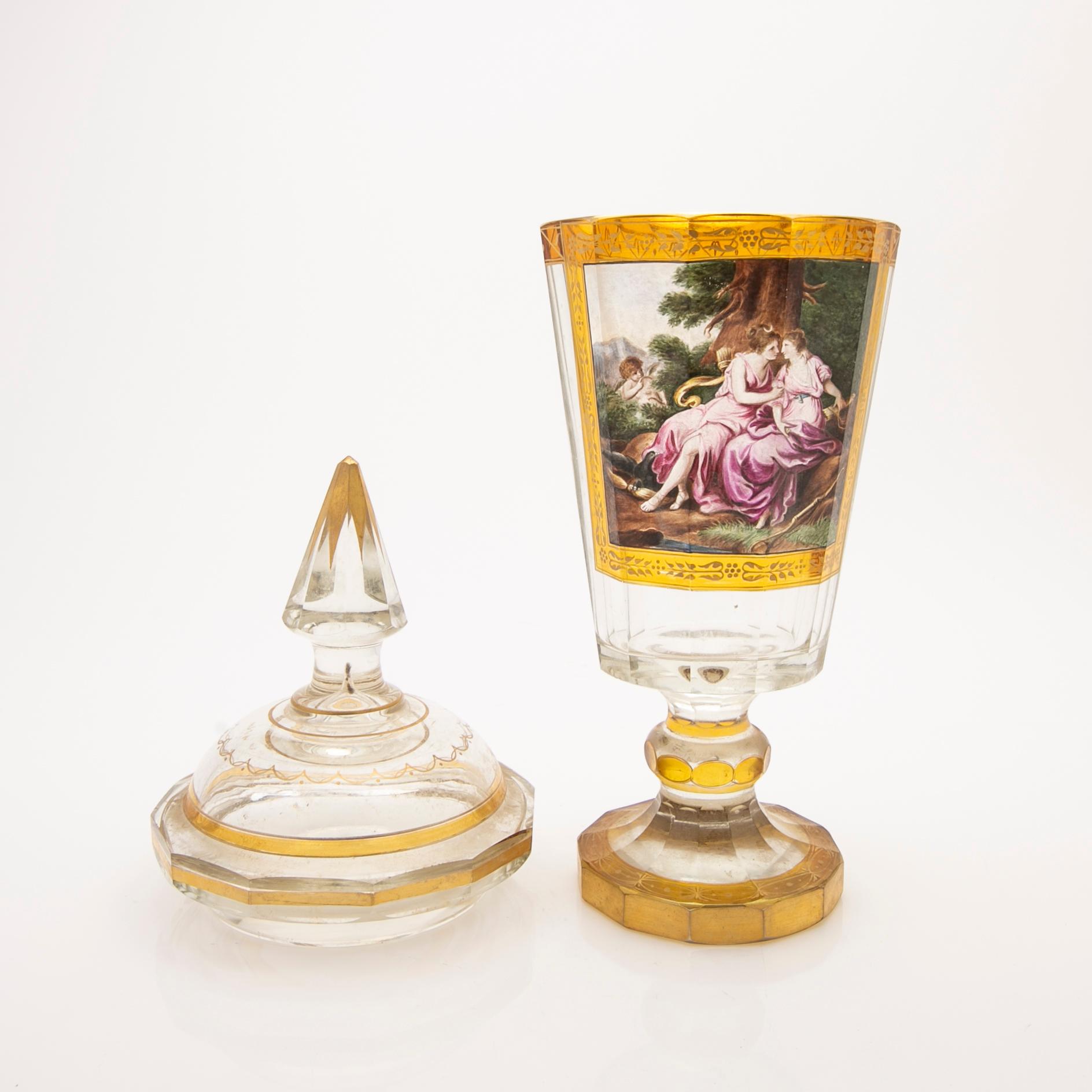 Lidded goblet, latter half of the 19th century.