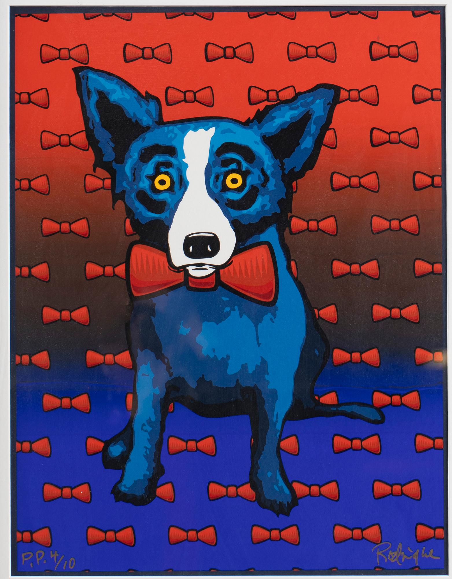 George Rodrigue, "Blue Dog Does the Red Tie", 2020.