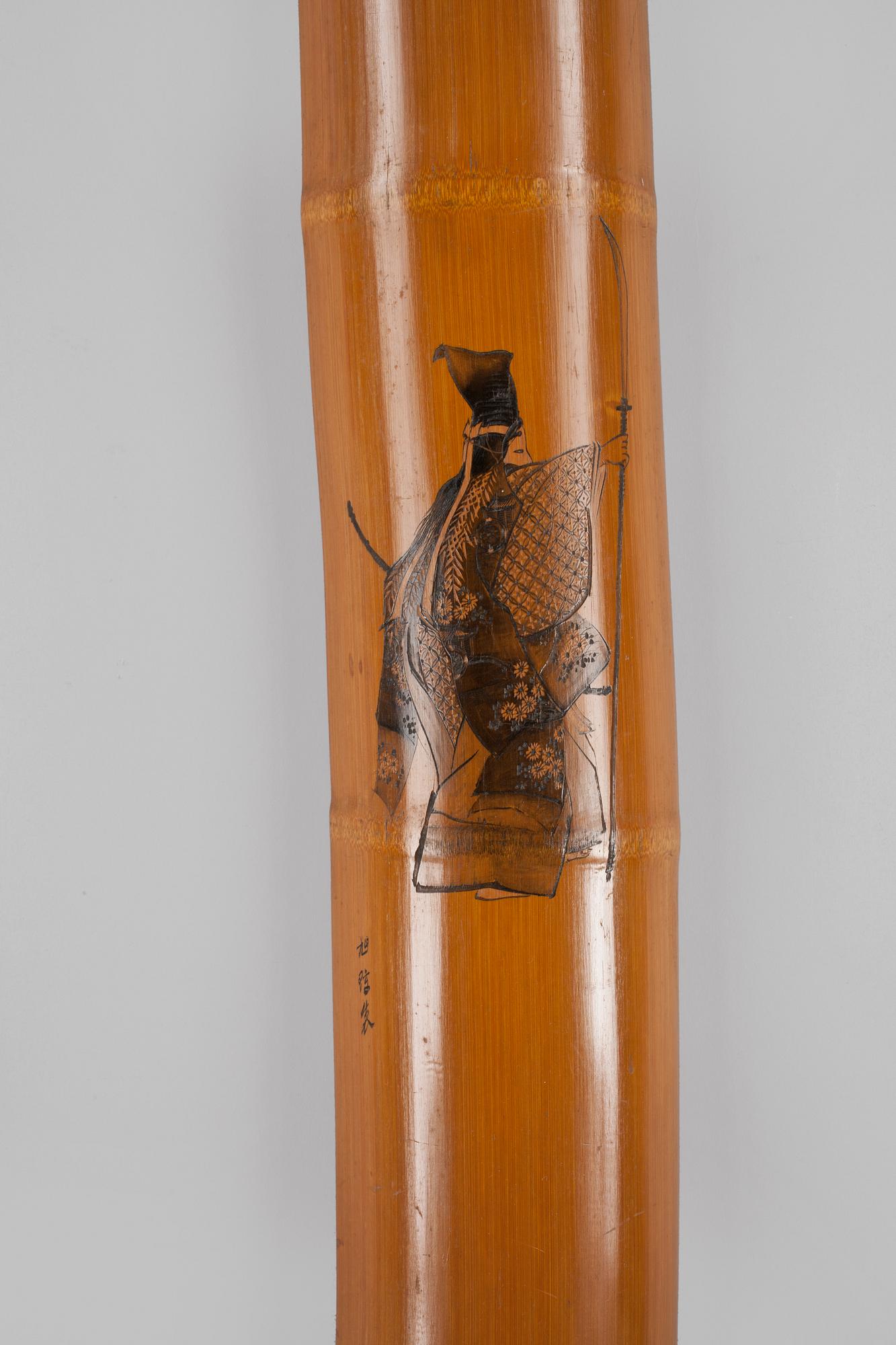 DEKORELEMENT, ett par, bambu, Japan, 1900-tal.