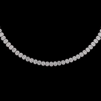 COLLIER, briljantslipade diamanter, tot. 22.27 ct.