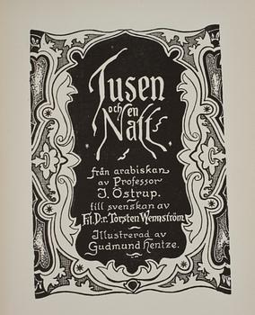 BÖCKER, 6 st, "Tusen och en natt", Baltiska Förlaget AB. Malmö, 1927/28.