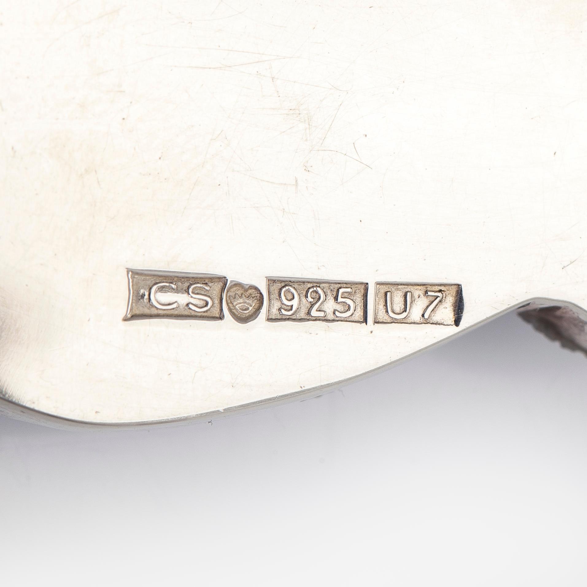 Riipukset, 4 kpl, hopea, spektroliitti, tiikerinsilmä, geodi, Christer Stenberg 1973-75.