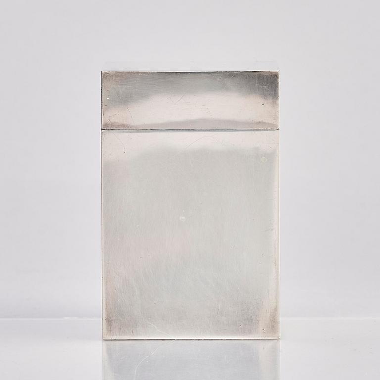 Wiwen Nilsson, a rectangular sterling lidded box, Lund Sweden 1962, reportedly a gift from Wiwen to GAN (Gösta Adrian-Nilsson).